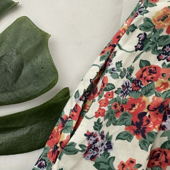 Maggie Lawrence Womens Vintage 90s Floral Dress Size 10 Pink Green Lace Pockets - Picture 6 of 11